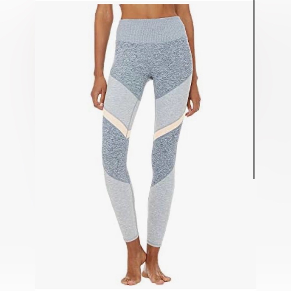 Alo Yoga High Waisted Alospft Sheila Leggings in Pink Blue Colorblpck